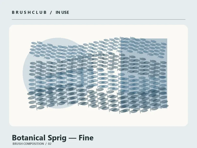Botanical Sprig — Fine brush usage example 2