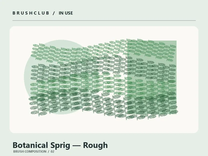 Botanical Sprig — Rough brush usage example 2