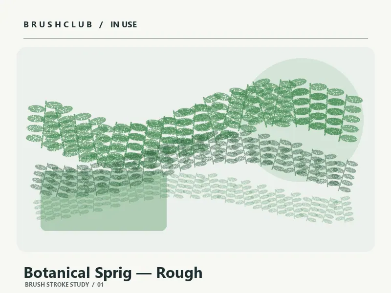 Botanical Sprig — Rough brush usage example 1
