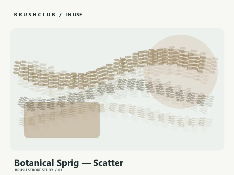 Botanical Sprig — Scatter brush usage example 1
