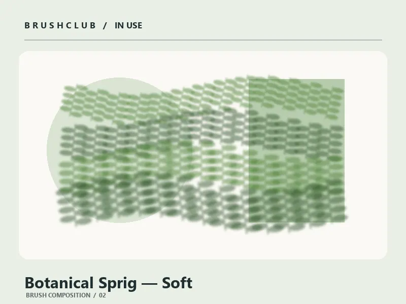 Botanical Sprig — Soft brush usage example 2