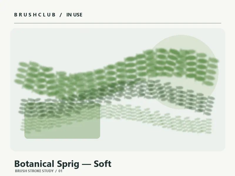 Botanical Sprig — Soft brush usage example 1