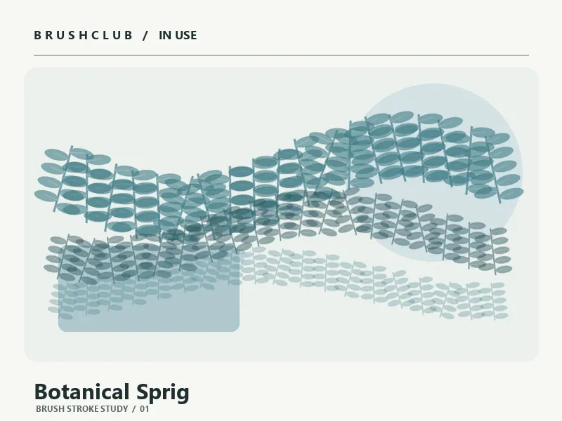 Botanical Sprig brush stroke example