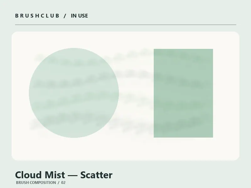 Cloud Mist — Scatter brush usage example 2
