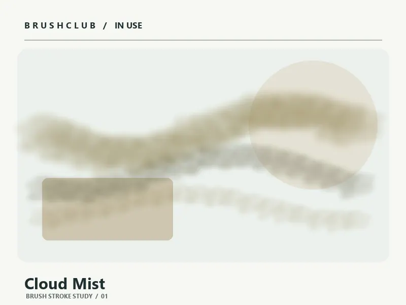 Cloud Mist brush stroke example