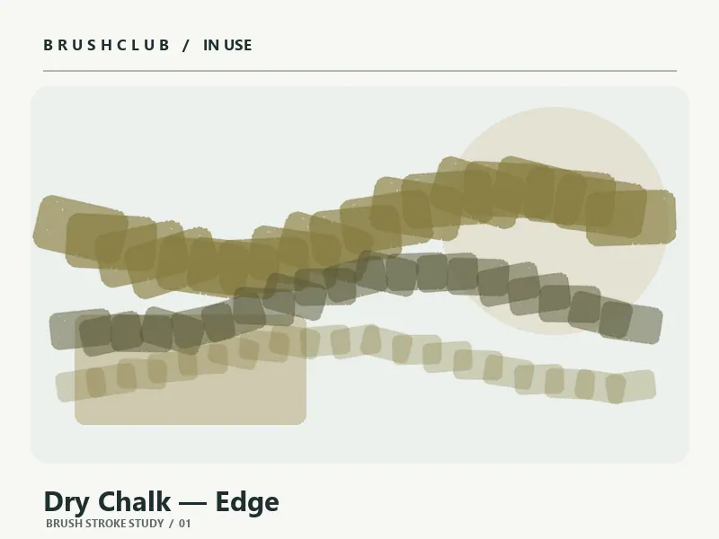 Dry Chalk — Edge brush stroke example