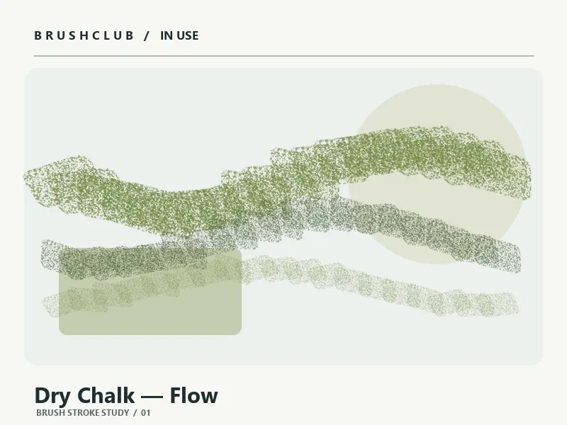 Dry Chalk — Flow brush stroke example