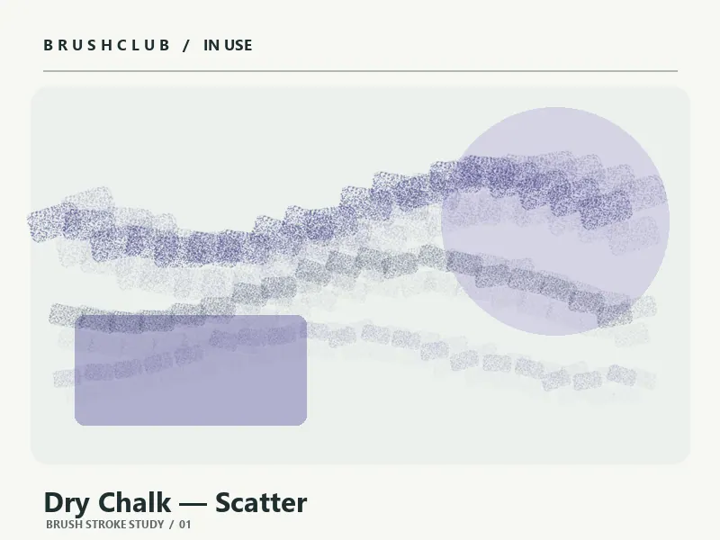 Dry Chalk — Scatter brush stroke example