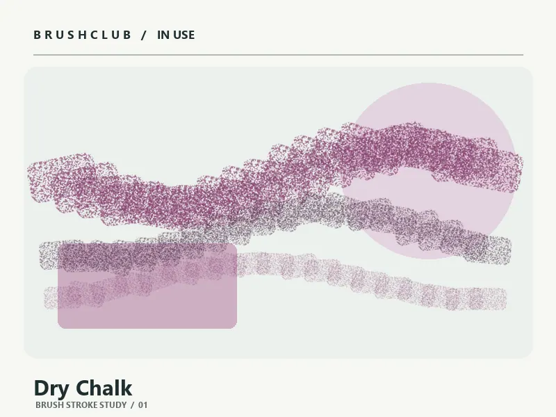 Dry Chalk brush stroke example