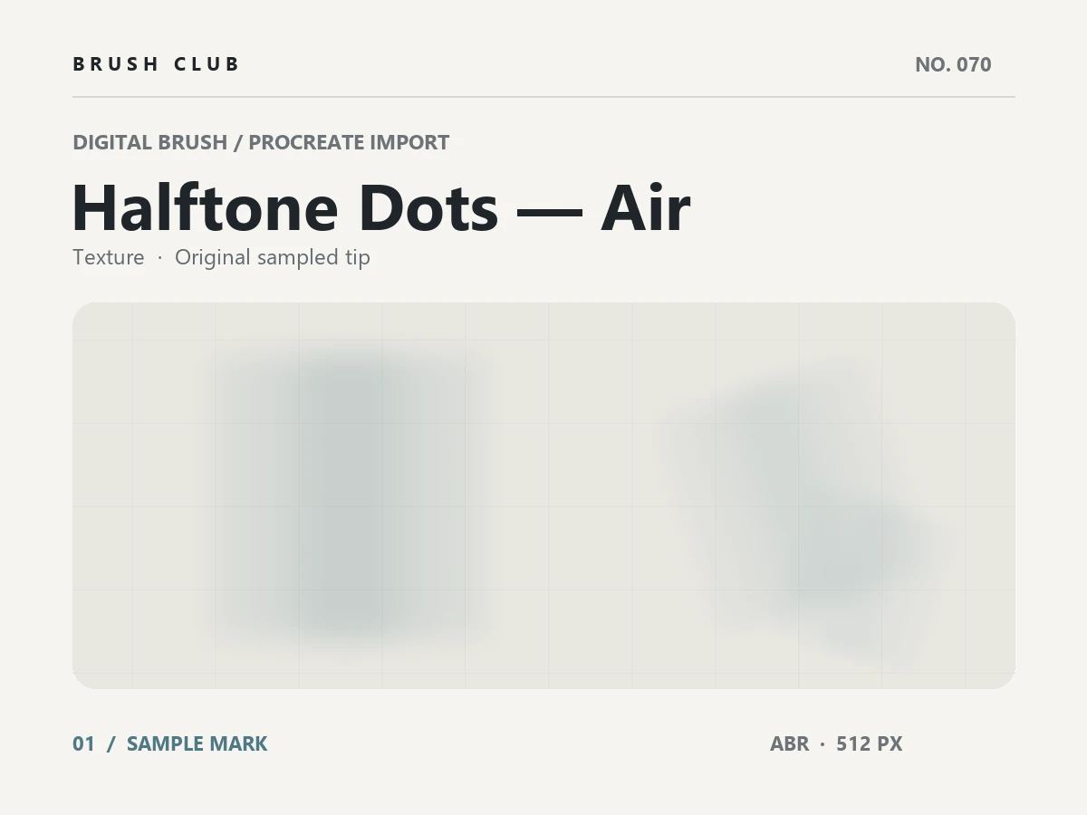 Halftone Dots — Air brush preview
