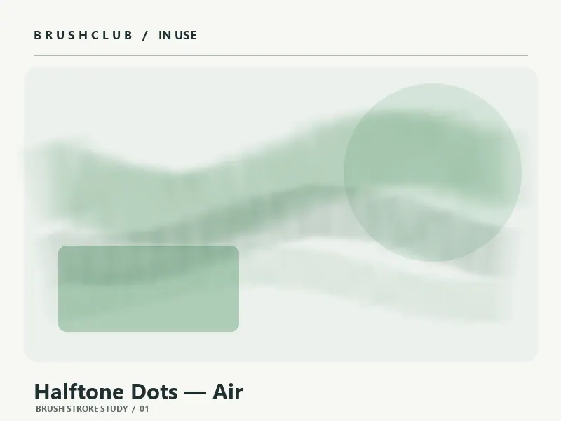 Halftone Dots — Air brush usage example 1