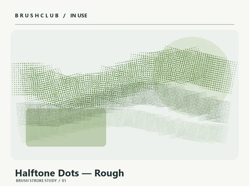 Halftone Dots — Rough brush usage example 1