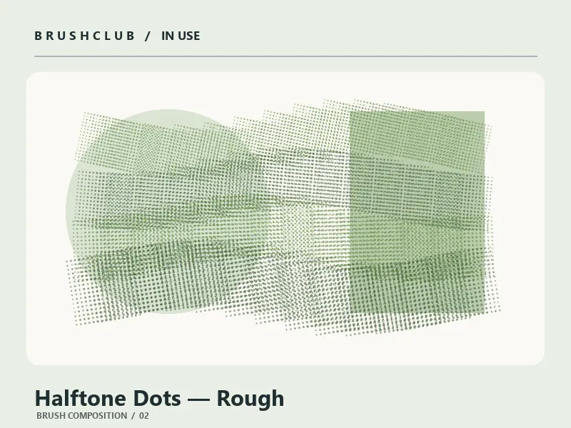 Halftone Dots — Rough brush usage example 2