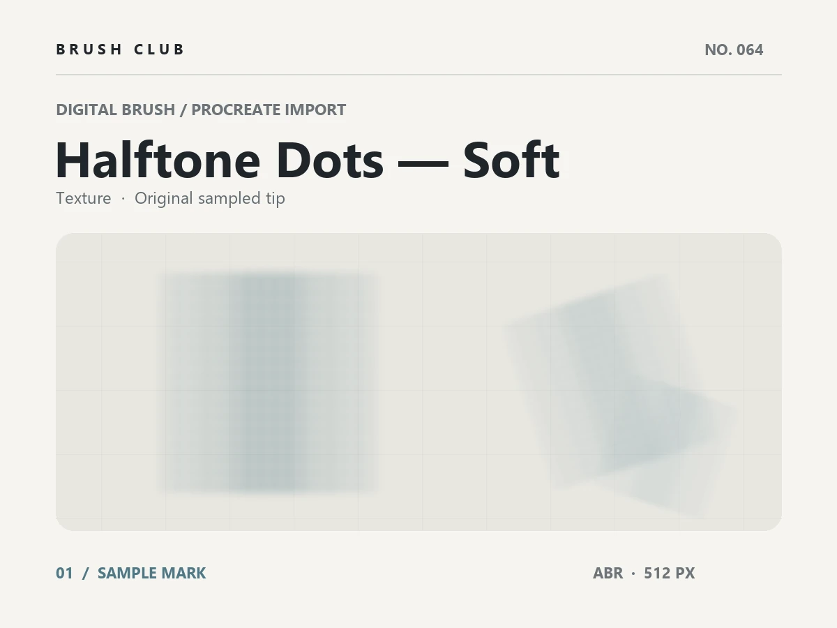 Halftone Dots — Soft brush preview