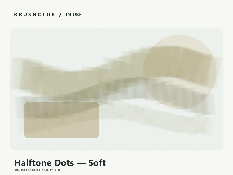 Halftone Dots — Soft brush usage example 1
