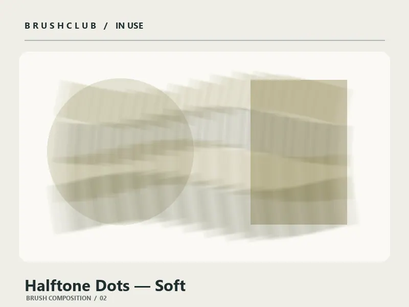 Halftone Dots — Soft brush usage example 2