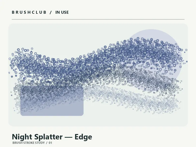 Night Splatter — Edge brush stroke example