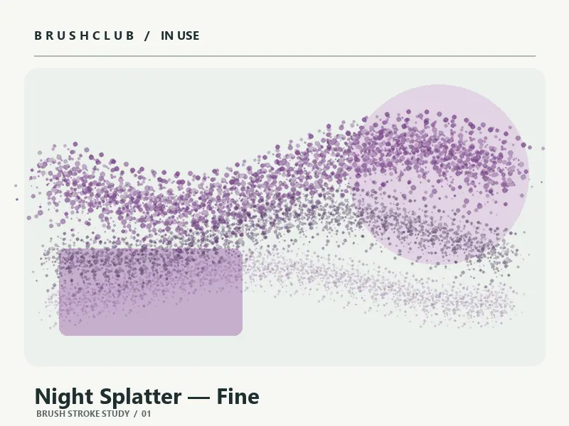 Night Splatter — Fine brush stroke example