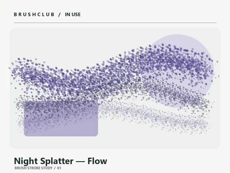 Night Splatter — Flow brush stroke example