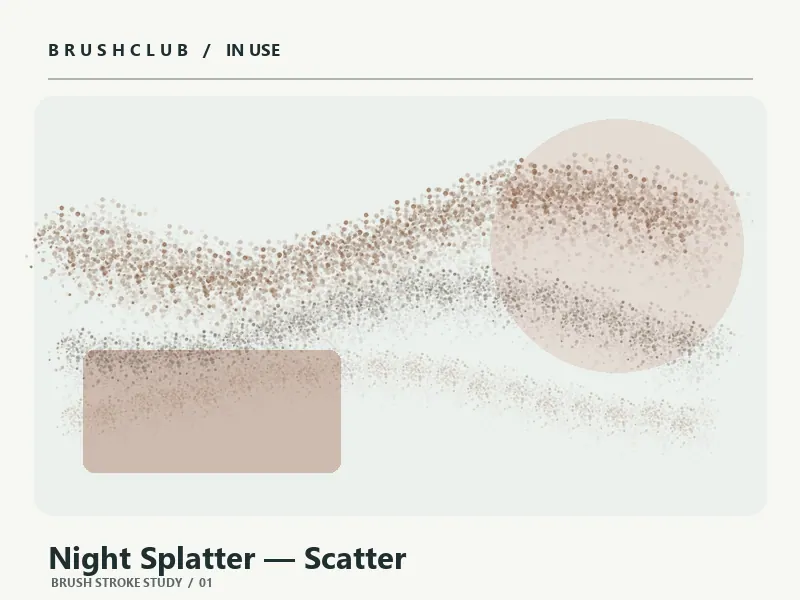 Night Splatter — Scatter brush stroke example