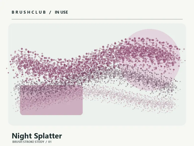 Night Splatter brush stroke example
