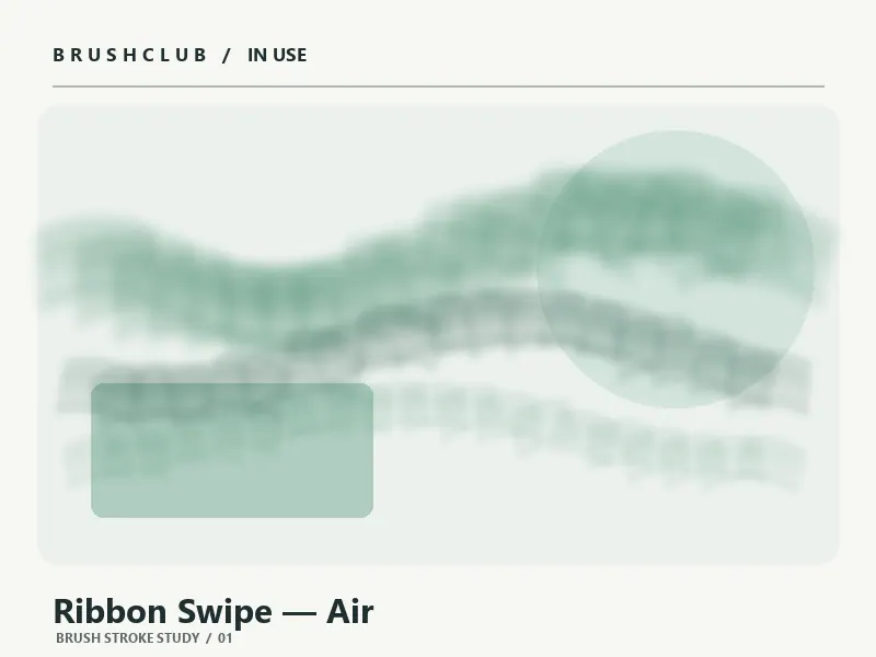 Ribbon Swipe — Air brush usage example 1