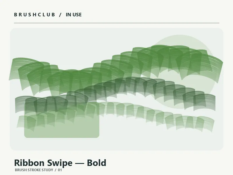 Ribbon Swipe — Bold brush stroke example