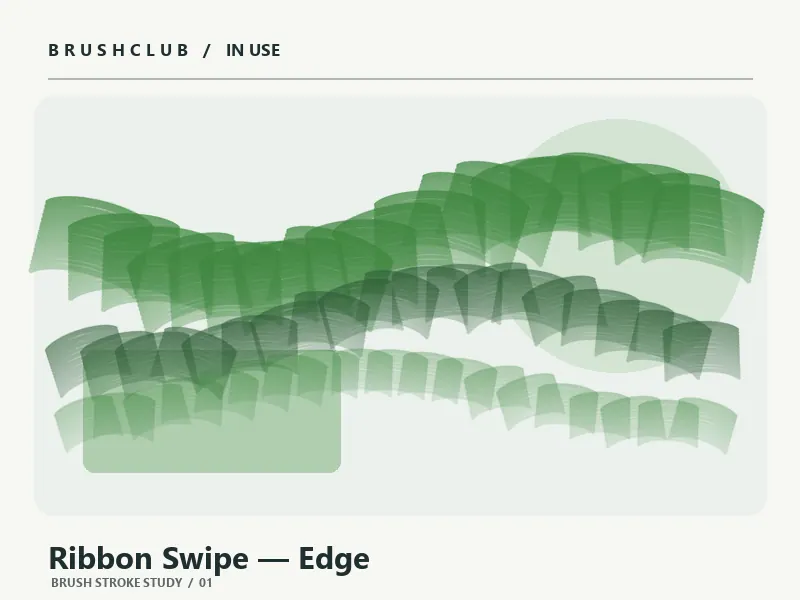 Ribbon Swipe — Edge brush stroke example