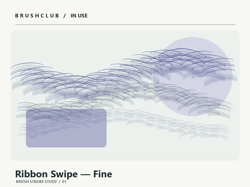 Ribbon Swipe — Fine brush stroke example