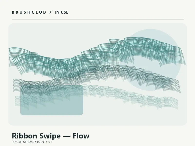 Ribbon Swipe — Flow brush stroke example