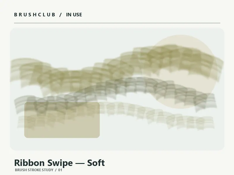 Ribbon Swipe — Soft brush usage example 1