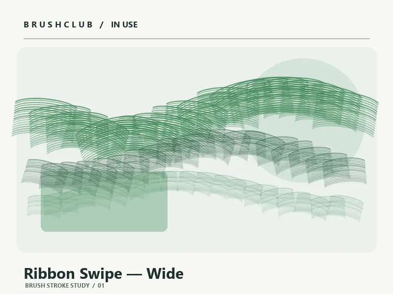 Ribbon Swipe — Wide brush stroke example