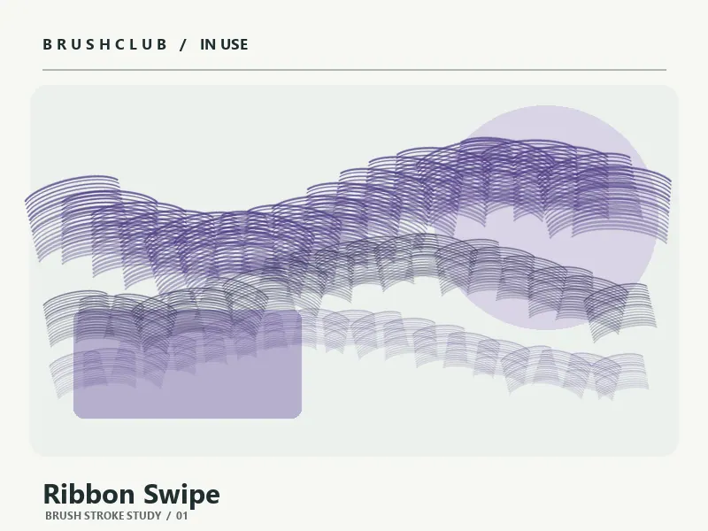 Ribbon Swipe brush stroke example