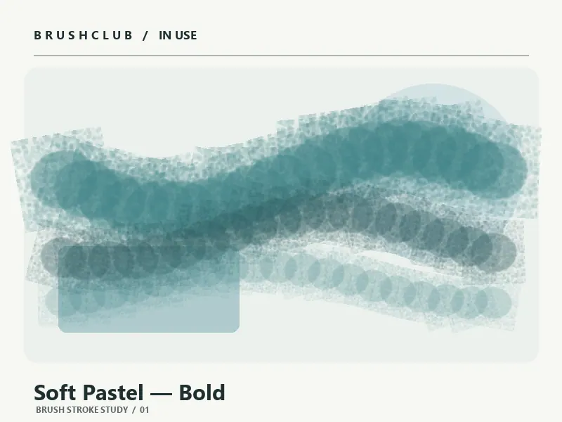 Soft Pastel — Bold brush stroke example