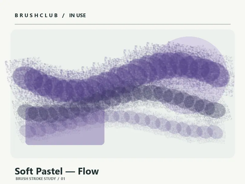 Soft Pastel — Flow brush stroke example
