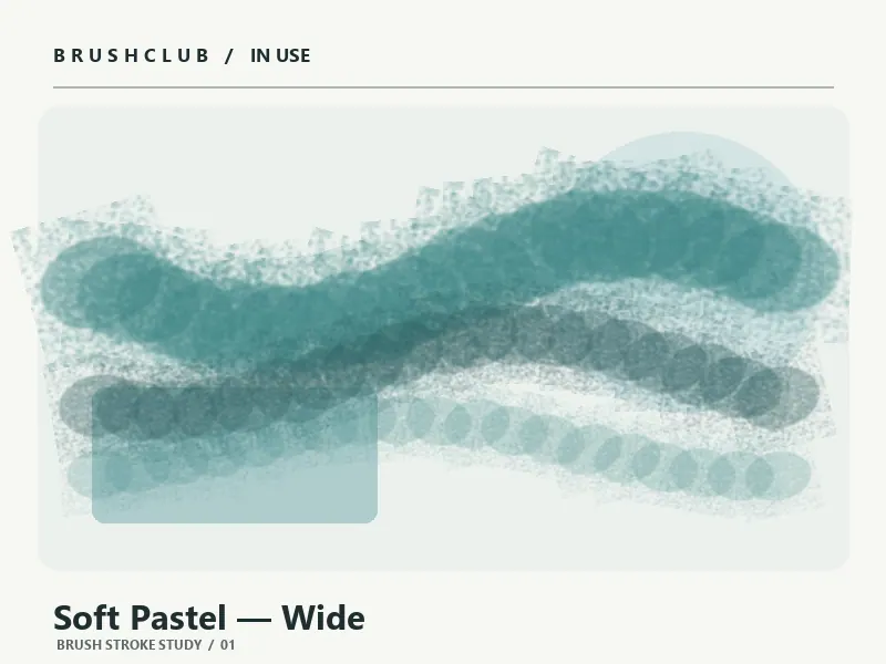 Soft Pastel — Wide brush stroke example