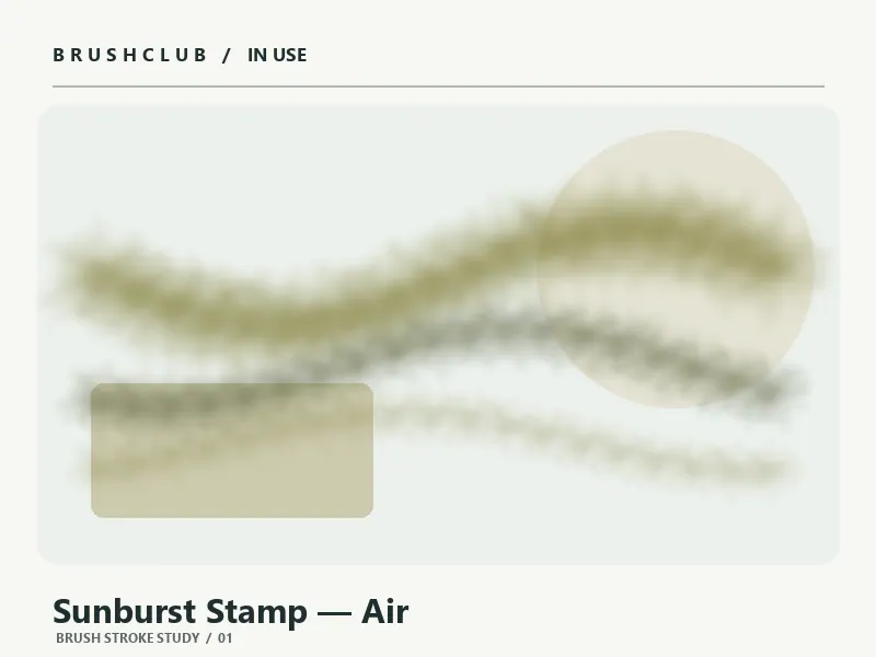 Sunburst Stamp — Air brush stroke example