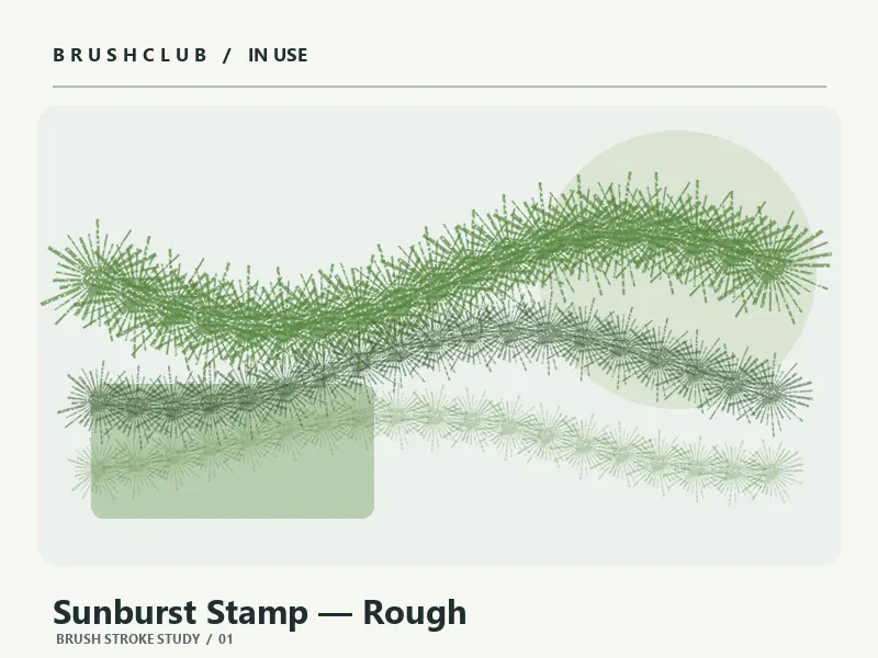 Sunburst Stamp — Rough brush usage example 1