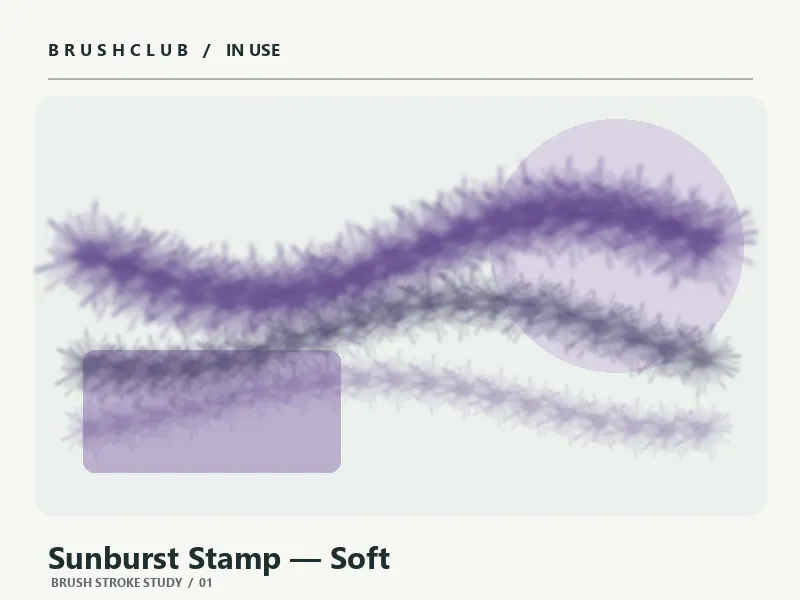 Sunburst Stamp — Soft brush usage example 1