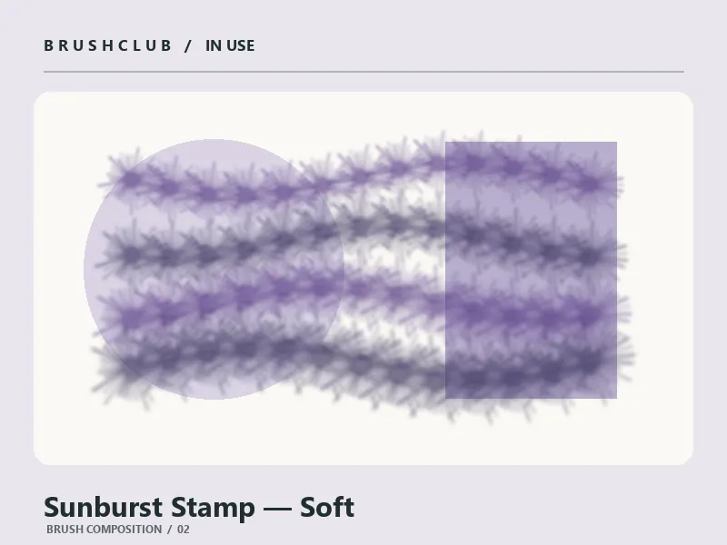 Sunburst Stamp — Soft brush usage example 2