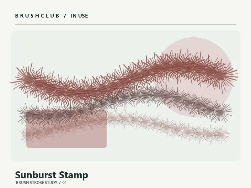 Sunburst Stamp brush stroke example