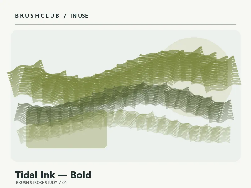 Tidal Ink — Bold brush stroke example