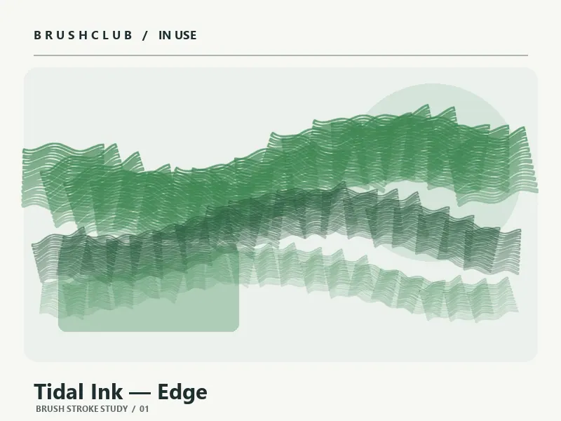 Tidal Ink — Edge brush stroke example