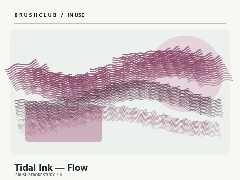 Tidal Ink — Flow brush stroke example
