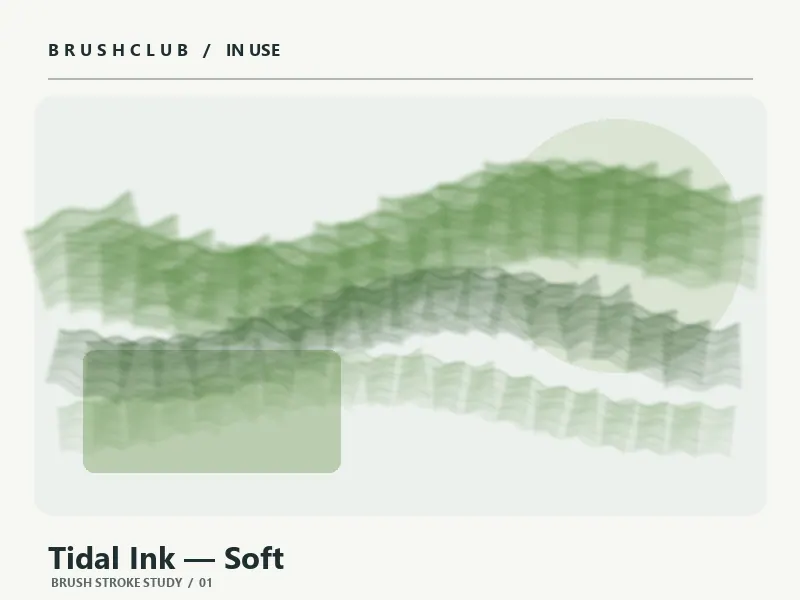 Tidal Ink — Soft brush stroke example