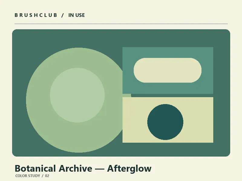 Botanical Archive — Afterglow color palette usage example 2