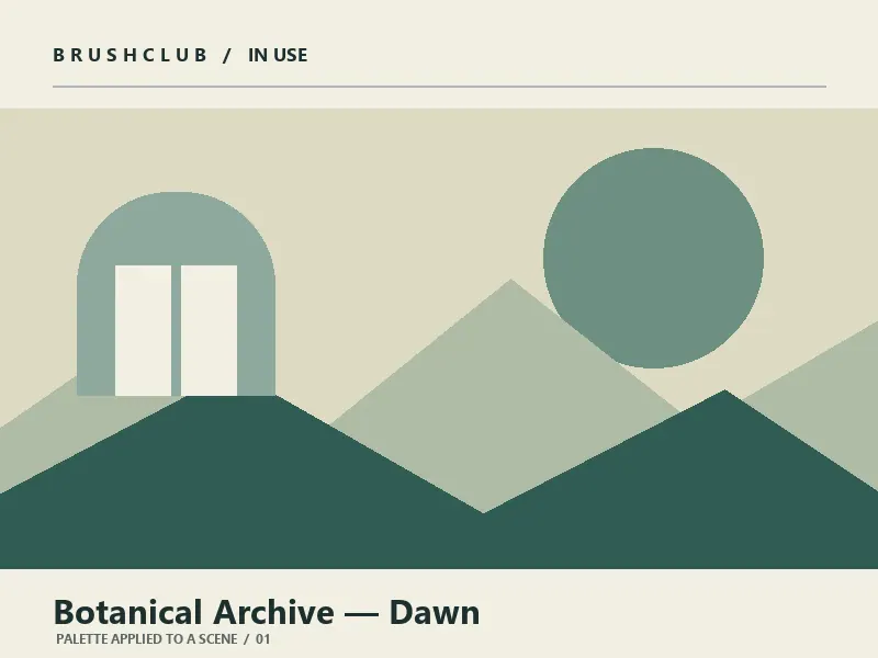 Botanical Archive — Dawn color palette usage example 1
