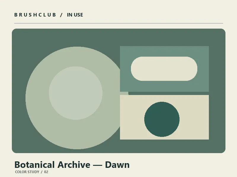 Botanical Archive — Dawn color palette usage example 2