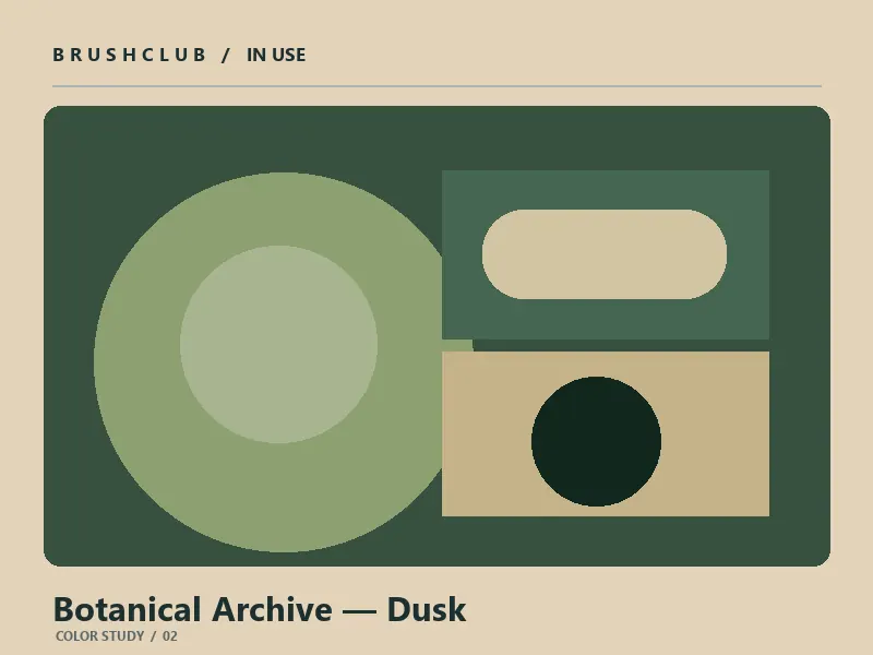 Botanical Archive — Dusk color palette usage example 2