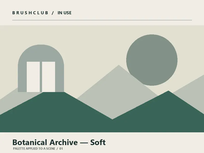 Botanical Archive — Soft color palette usage example 1
